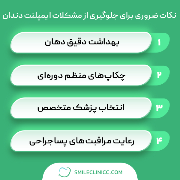 نکات ضروری برای جلوگیری از مشکلات ایمپلنت